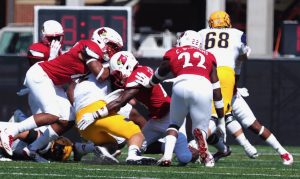 Defense Louisville Football vs. Kent State 9-23-2017 Photo by Cindy Rice Shelton, TheCrunchZone.com