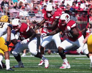 Lamar Jackson, Geron Christian Louisville Football vs. Kent State 9-23-2017 Photo by Cindy Rice Shelton, TheCrunchZone.com