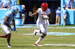 Jaylen Smith Touchdown Louisville Football vs. North Carolina 9-9-2017 Photo by Cindy Rice Shelton, TheCrunchZone.com