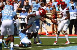 Lamar Jackson Touchdown Louisville Football vs. North Carolina 9-9-2017 Photo by Cindy Rice Shelton, TheCrunchZone.com