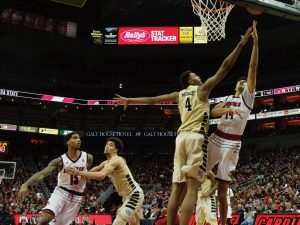 Anas Mahmoud Louisville vs. Wake Forest 1-27-2018 Photo by Cindy Rice Shelton, TheCrunchZone.com