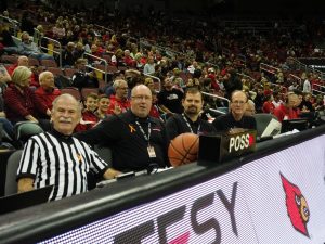 Scorer's Table Louisville vs. Wake Forest 1-27-2018 Photo by Cindy Rice Shelton, TheCrunchZone.com