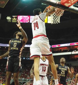 Anas Mahmoud Louisville vs. Florida State 2-3-2018 Photo by Cindy Rice Shelton, TheCrunchZone.com