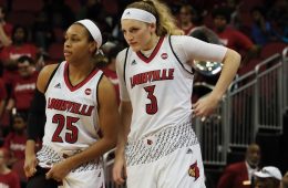 Asia Durr & Sam Fuehring Louisville Women's Basketball vs. Murray State 11-24-2017 Photo by Cindy Rice Shelton