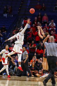 Myisha Hines-Allen Louisville vs. Oregon State NCAA Tournament Regional Final (Elite 8) 3-25-2018 Photo by William Caudill, TheCrunchZone.com