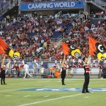 Band, Cardinal Flags Louisville vs. Alabama 51-14, 9-1-2018. Photo by Ashley Satterfield, TheCrunchZone.com