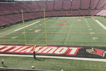 North End Zone Expansion Cardinal Stadium 9-5-2018. Photo by Mark Blankenbaker, TheCrunchZone.com