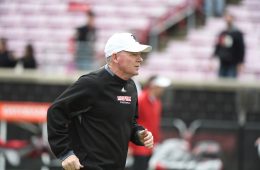 Bobby Petrino Louisville vs. Wake Forest 10-27-2018 Photo by Austin Sullivan TheCrunchZone.com