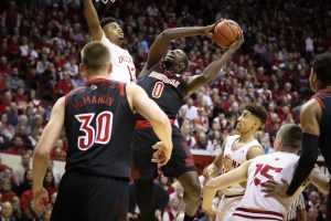 Akoy Agau Louisville vs. Indiana 12-8-2018 Photo by Nancy Hanner, TheCrunchZone.com