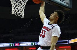 Jordan Nwora Louisville vs. Miami 1-6-2019 Photo by William Caudill, TheCrunchZone.com