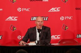 Chris Mack Louisville vs. North Carolina 2-2-2019 Photo by William Caudill, TheCrunchZone.com