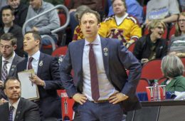 Richard Pitino Louisville vs. Minnesota 3-21-2019 Photo by Mark Blankenbaker, TheCrunchZone.com