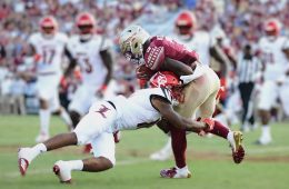 Nick Okeke Louisville vs. Florida State 9-21-2019 Photo by Nancy Hanner TheCrunchZone.com