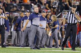 Brian Kelly Louisville vs. Notre Dame 9-2-2019 Photo by William Caudill, TheCrunchZone.com