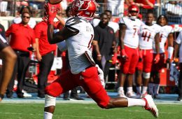 Tutu Atwell Louisville vs. Western Kentucky (WKU) 9-14-2019, Nissan Stadium, Nashville, TN. Photo by William Caudill TheCrunchZone.com