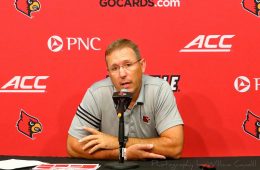 Scott Satterfield Pre-Louisville vs. Florida State 9-16-2019 Photo by Tom Farmer TheCrunchZone.com