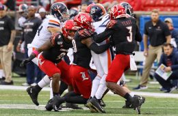 CJ Avery, Rodjay Burns, Russ Yeast Louisville vs. Virginia10-26-2019 Photo by William Caudill, TheCrunchZone.com