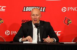 Chris Mack Louisville vs. Michigan 12-3-2019 Photo by William Caudill, TheCrunchZone.com