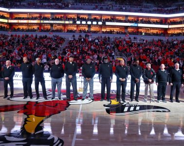 1975 Final Four Team, Denny Crum Louisville vs. Clemson 1-25-2020 Photo by William Caudill, TheCrunchZone.com