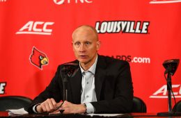 Chris Mack Louisville vs. Virginia Tech 3-1-2020 Photo by William Caudill, TheCrunchZone.com