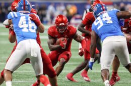 Jalen Mitchell Ole Miss vs. Louisville 9-6-2021 Mercedes-Benz Stadium Atlanta, GA