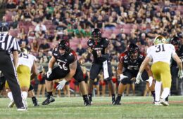 Jawon Pass, Cole Bentley, Caleb Chandler Louisville vs. Notre Dame 9-2-2019 Photo by William Caudill, TheCrunchZone.com