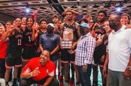 Trophy, Mike Pegues, Malik Williams Louisville vs. Maryland 11-27-2021