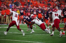 Monty Montgomery Louisville vs. Syracuse 9-3-2022 Photo by William Caudill, TheCrunchZone.com