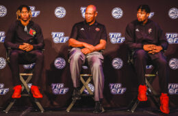 El Ellis, Kenny Payne, Sydney Curry ACC Tip-Off