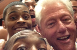 Bill Clinton Russ Smith, Chane Behanan Louisville 2013 Big East Champions