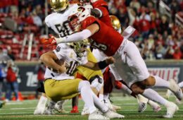 Mason Reiger Louisville vs. Notre Dame 10-7-2023 Photo by Daniel Rankin, TheCrunchZone.com