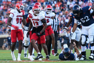 Tamarion McDonald Louisville vs. Virginia 10-12-2024 Photo by Daniel Rankin TheCrunchZone.com